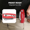 image:imageSheffield Lock Back Utility Knife 4 Pack with 10 Utility Knife Blades  Box Cutter with Aluminum Texture Grip Handle Features Pocket Clip Patented Quick Change Utility Blade MechanismRed