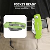 image:imageSheffield Lock Back Utility Knife 4 Pack with 10 Utility Knife Blades  Box Cutter with Aluminum Texture Grip Handle Features Pocket Clip Patented Quick Change Utility Blade MechanismGreen
