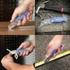 image:imageSheffield Lock Back Utility Knife 4 Pack with 10 Utility Knife Blades  Box Cutter with Aluminum Texture Grip Handle Features Pocket Clip Patented Quick Change Utility Blade MechanismBlue