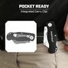image:imageSheffield Lock Back Utility Knife 4 Pack with 10 Utility Knife Blades  Box Cutter with Aluminum Texture Grip Handle Features Pocket Clip Patented Quick Change Utility Blade MechanismBlack