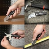 image:imageSheffield Lock Back Utility Knife 4 Pack with 10 Utility Knife Blades  Box Cutter with Aluminum Texture Grip Handle Features Pocket Clip Patented Quick Change Utility Blade MechanismBlack