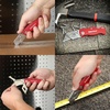 image:imageSheffield Lock Back Utility Knife 4 Pack with 10 Utility Knife Blades  Box Cutter with Aluminum Texture Grip Handle Features Pocket Clip Patented Quick Change Utility Blade MechanismRed