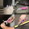 image:imageSheffield Lock Back Utility Knife 4 Pack with 10 Utility Knife Blades  Box Cutter with Aluminum Texture Grip Handle Features Pocket Clip Patented Quick Change Utility Blade MechanismPinkPurple