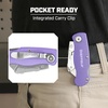 image:imageSheffield Lock Back Utility Knife 4 Pack with 10 Utility Knife Blades  Box Cutter with Aluminum Texture Grip Handle Features Pocket Clip Patented Quick Change Utility Blade MechanismPink  Purple  Light Blue