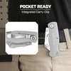 image:imageSheffield Lock Back Utility Knife 4 Pack with 10 Utility Knife Blades  Box Cutter with Aluminum Texture Grip Handle Features Pocket Clip Patented Quick Change Utility Blade MechanismRed  Blue  Silver