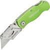image:imageSheffield Lock Back Utility Knife 4 Pack with 10 Utility Knife Blades  Box Cutter with Aluminum Texture Grip Handle Features Pocket Clip Patented Quick Change Utility Blade MechanismGreen