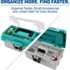 image:imageSheffield 12288 13 Made in USA Tackle Box wLift Out Tray amp Deep StorageAquamarine Blue