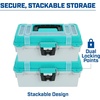 image:imageSheffield 12288 13 Made in USA Tackle Box wLift Out Tray amp Deep StorageAquamarine Blue