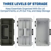 image:imageSheffield 12288 13 Made in USA Tackle Box wLift Out Tray amp Deep StorageGrey