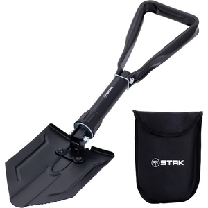 image:imageSTAK 11804 Folding Camping Shovel with Hoe amp Serrated Edge for Hiking